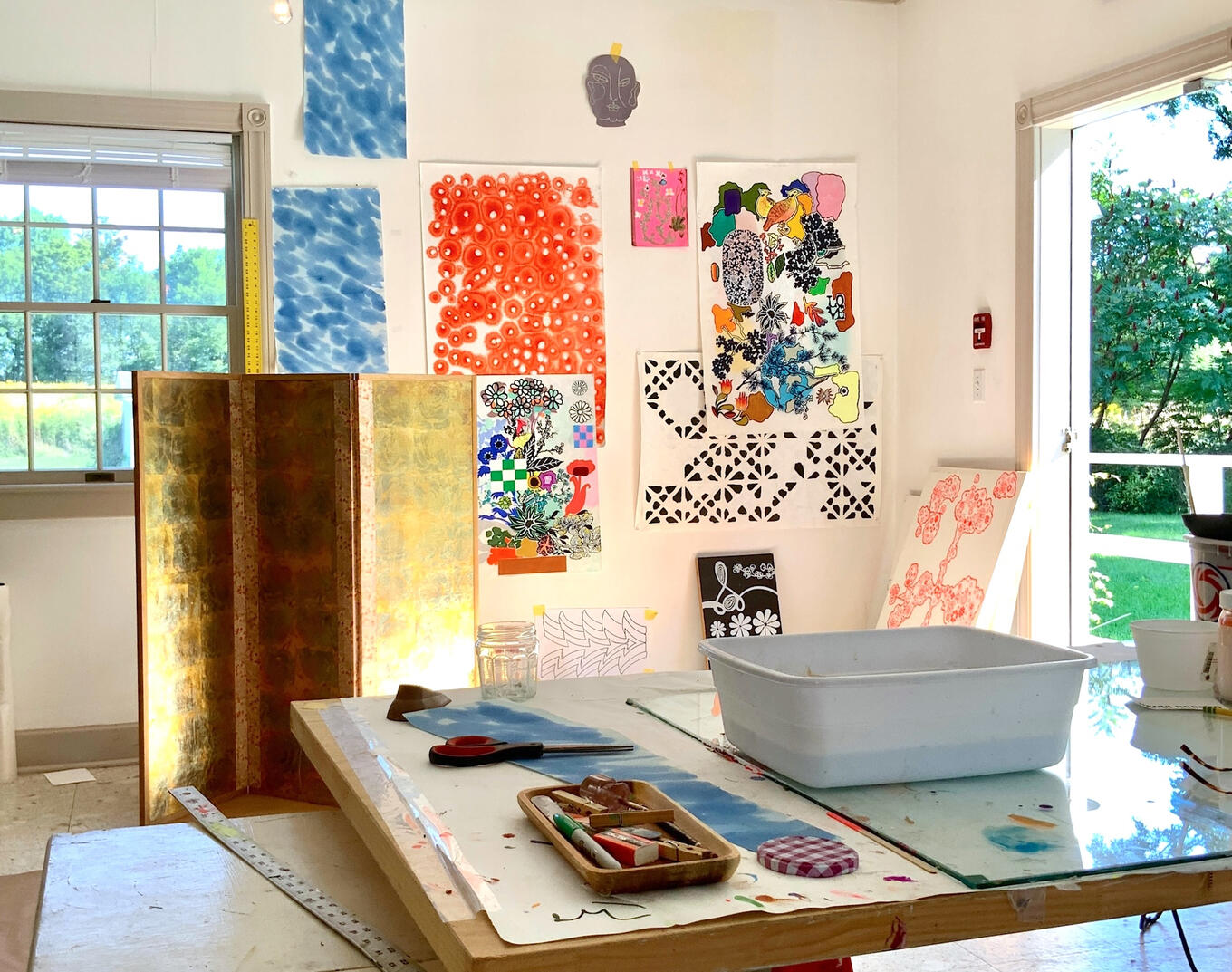 Karen Combs studio view