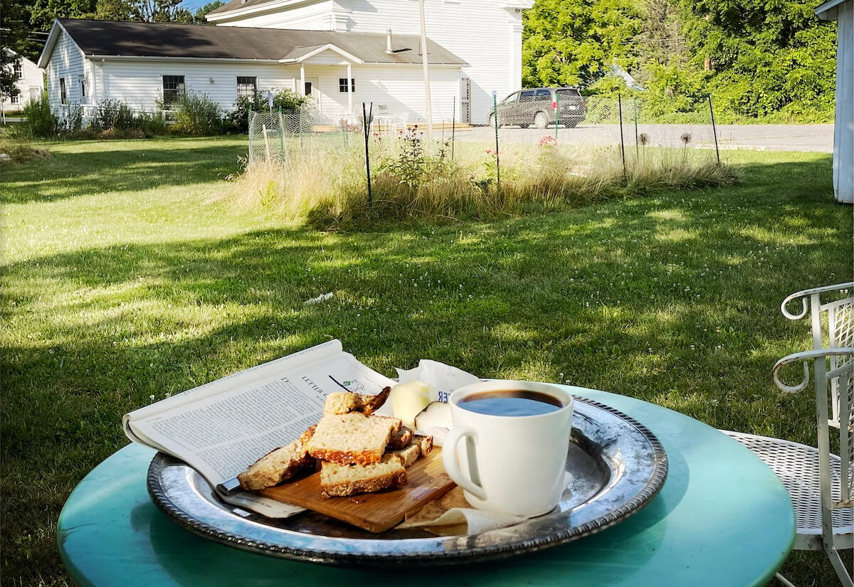 Breakfast under the Beech tree