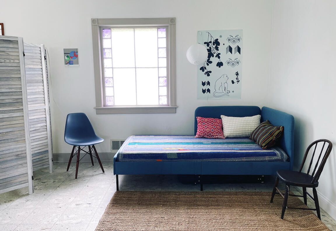 Sitting area in studio